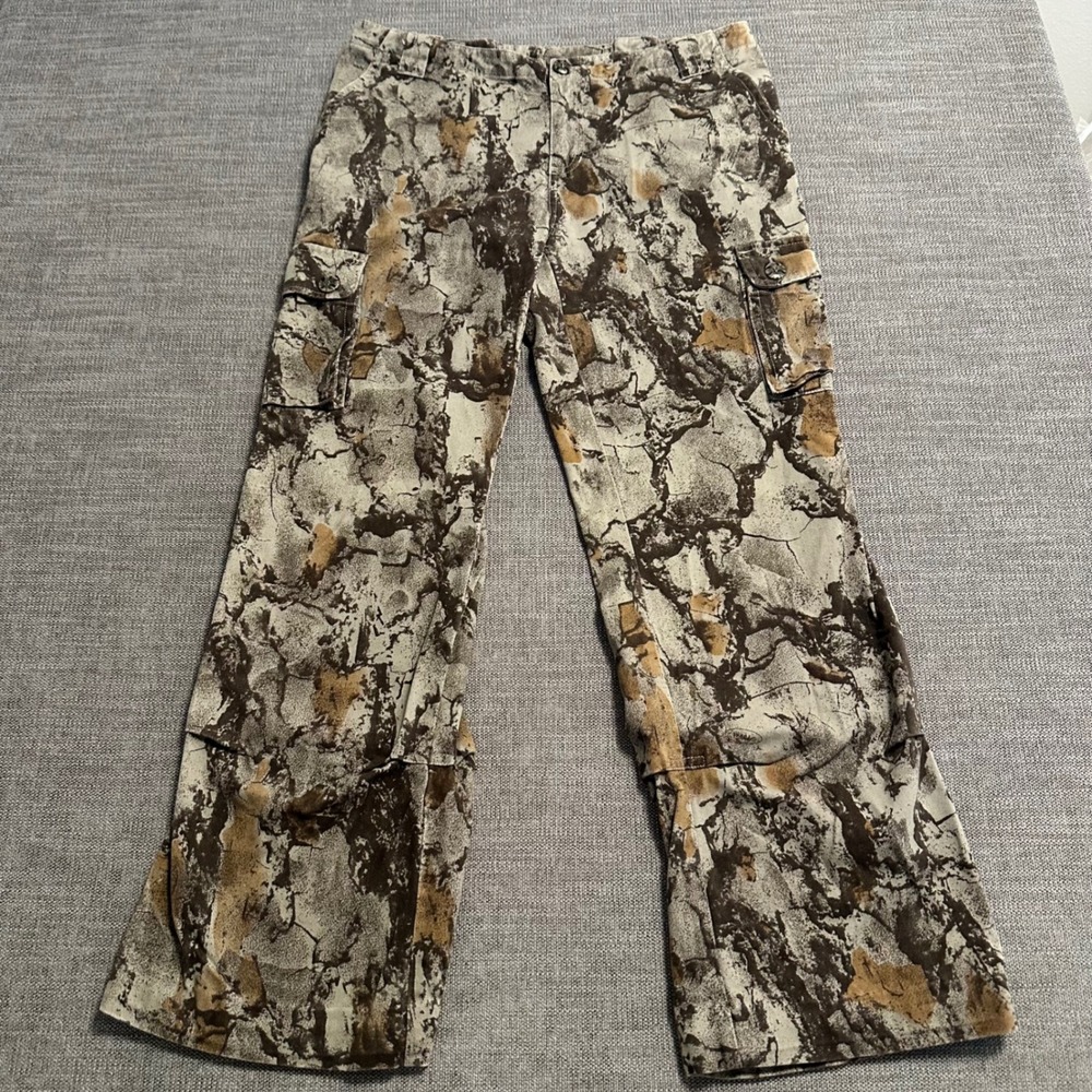 Natural Gear Camo Cargo Pants Mens XL Brown Tan Utility Gorpcore